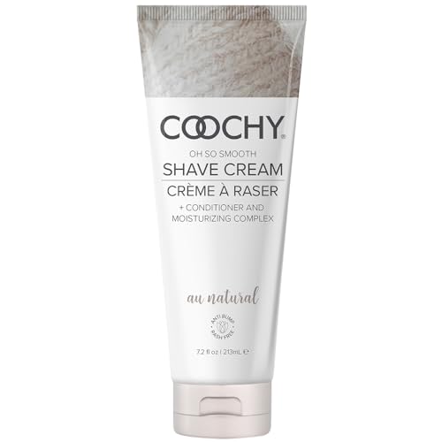 Coochy Intimate Shaving Cream | Shave Conditioner & Moisturizer for Face & Body | Ideal for Sensitive Skin Care, Anti-Bump | Au Natural, 7.2 oz