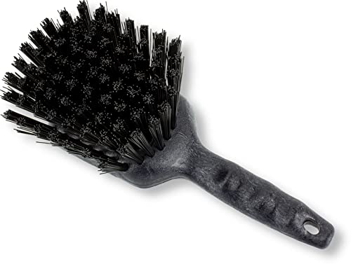 SPARTA 40541EC03 Plastic Scrub Brush, Utility Brush, Kitchen Brush With Hanging Hole For Cleaning, 8 Inches, Black