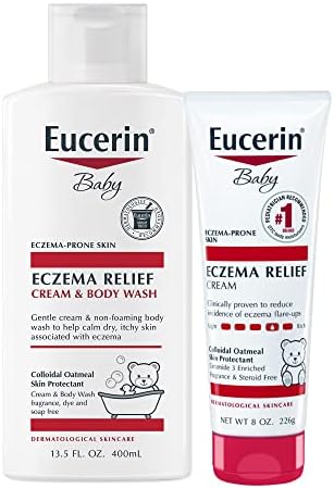Eucerin Baby Eczema Relief Cream & Body Wash + Eucerin Baby Eczema Relief Cream Multipack, 21.5 oz