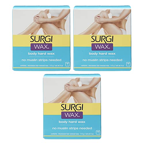 Surgi-wax Hair Remover For Bikini, Body & Legs, 4-Ounce Boxes (Pack of 3)