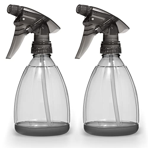Bar5F Plastic Spray Bottle, 12 oz | Leak Proof, Empty, Trigger Handle, Adjustable Fine to Stream Output, Refillable, Heavy Duty Sprayer for Hair Salons & Spas, Household Cleaners, Cooking (2)