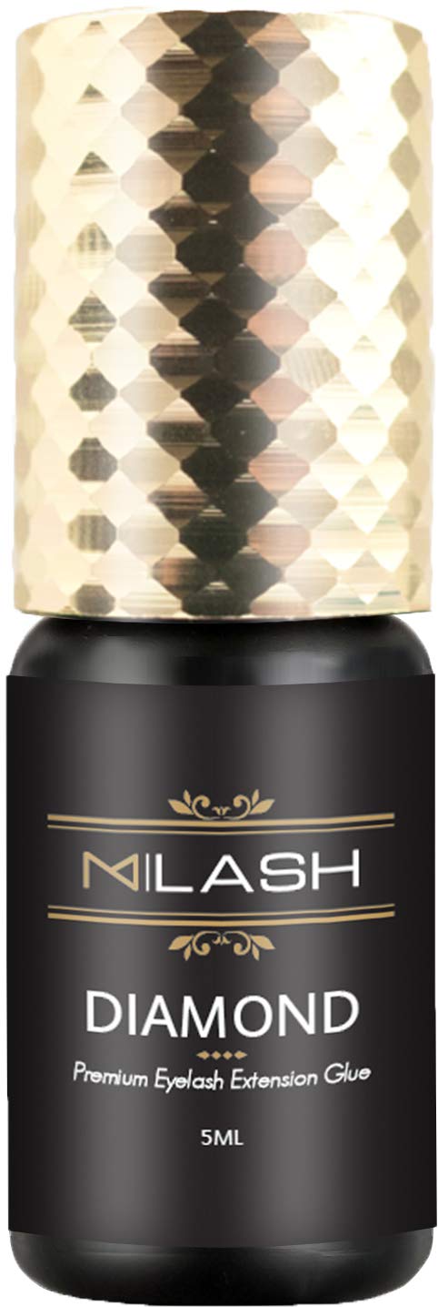 M|LASH Premium Strong Eyelash Extension Adhesive (Glue) Diamond 6-7 Weeks Retention 1-2 Seconds Dry 5ml | Volume & Classic Professional Use NOT for Personal Use Supplies