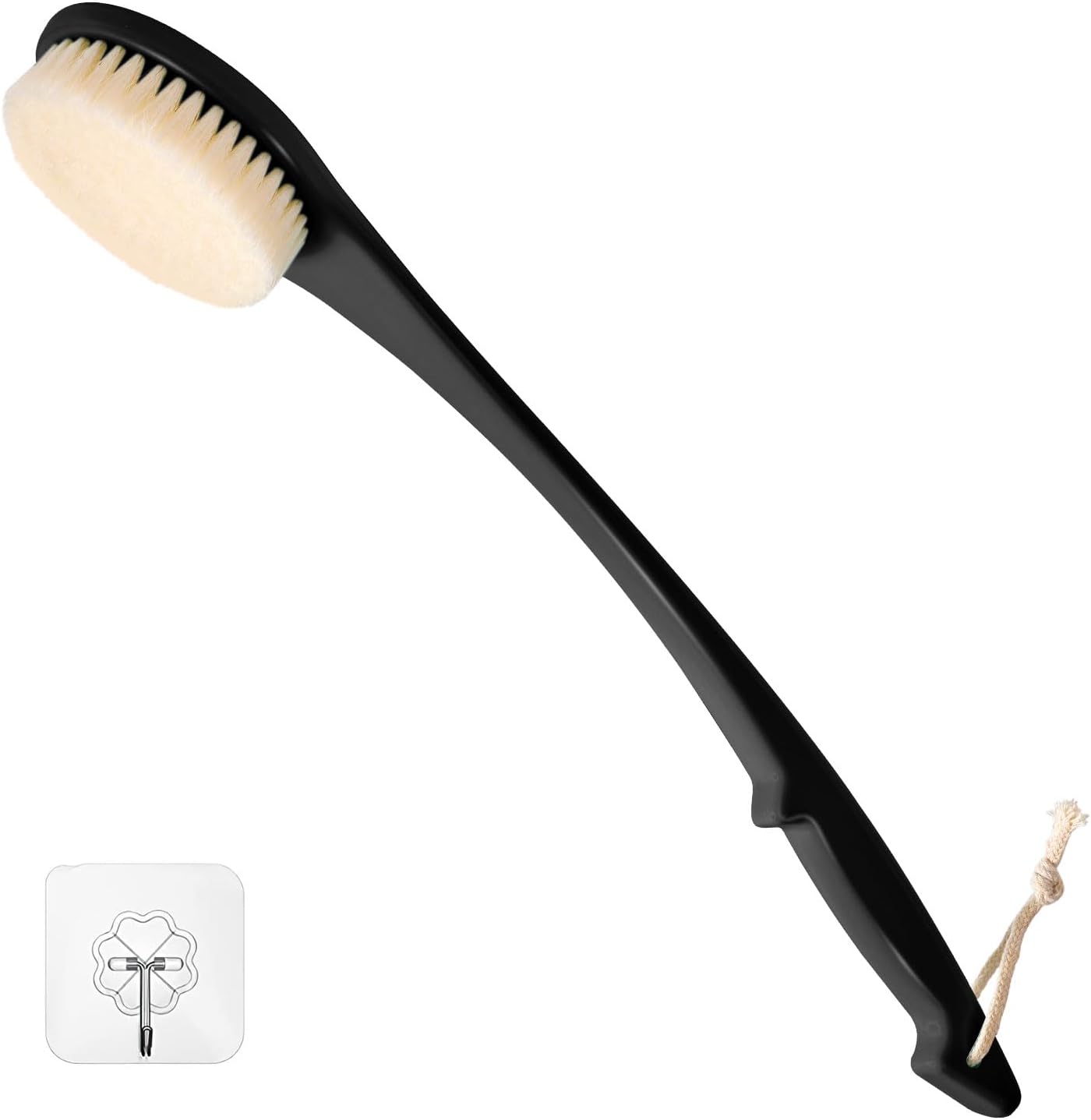 Body Back Scrubbers for Use in Shower, Exfoliating Bath Back Brush Long Handle for Shower for Men Women and Elderly, Long Handle Back Washer for Shower for Men Women and Elderly