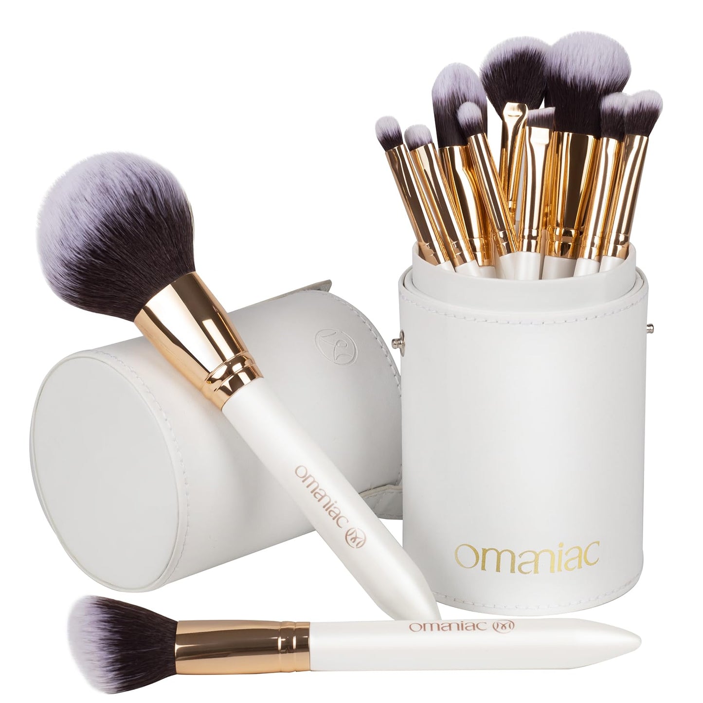 OMANIAC® Professional Makeup Brushes Set (12Pcs), Comfortable To Hold And Easy To Use. Full Face Travel Make up Brushes Set with Case, Perfect Birthday Gifts for Women.