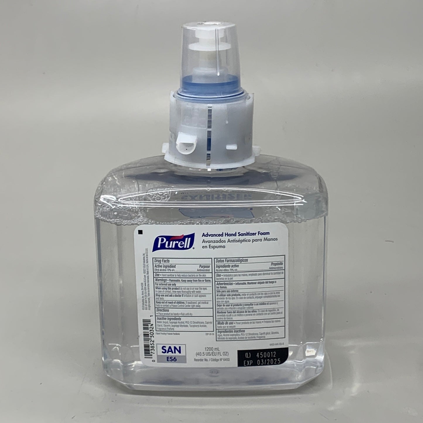 PURELL Hand Sanitizer Foam Refill Kills 99.9% of Germs Dermatologist tested 6453-02