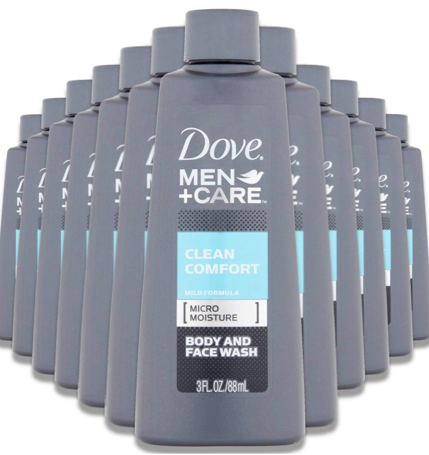 Dove - Care Body and Face Wash, Clean Comfort for Men - 3 oz - 24 Pack