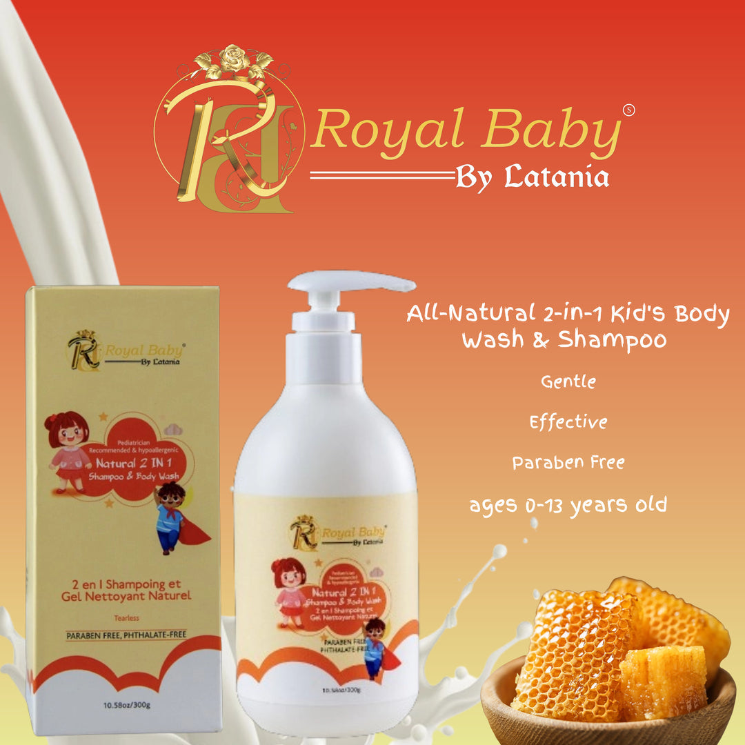 Royal Baby 2-In-1 Kid's Body Wash & Shampoo Combo