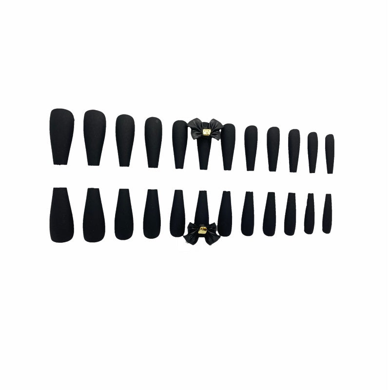 Nail Patch Ultra Long Ballet Ultra Long Frosted Bow Nail Patch