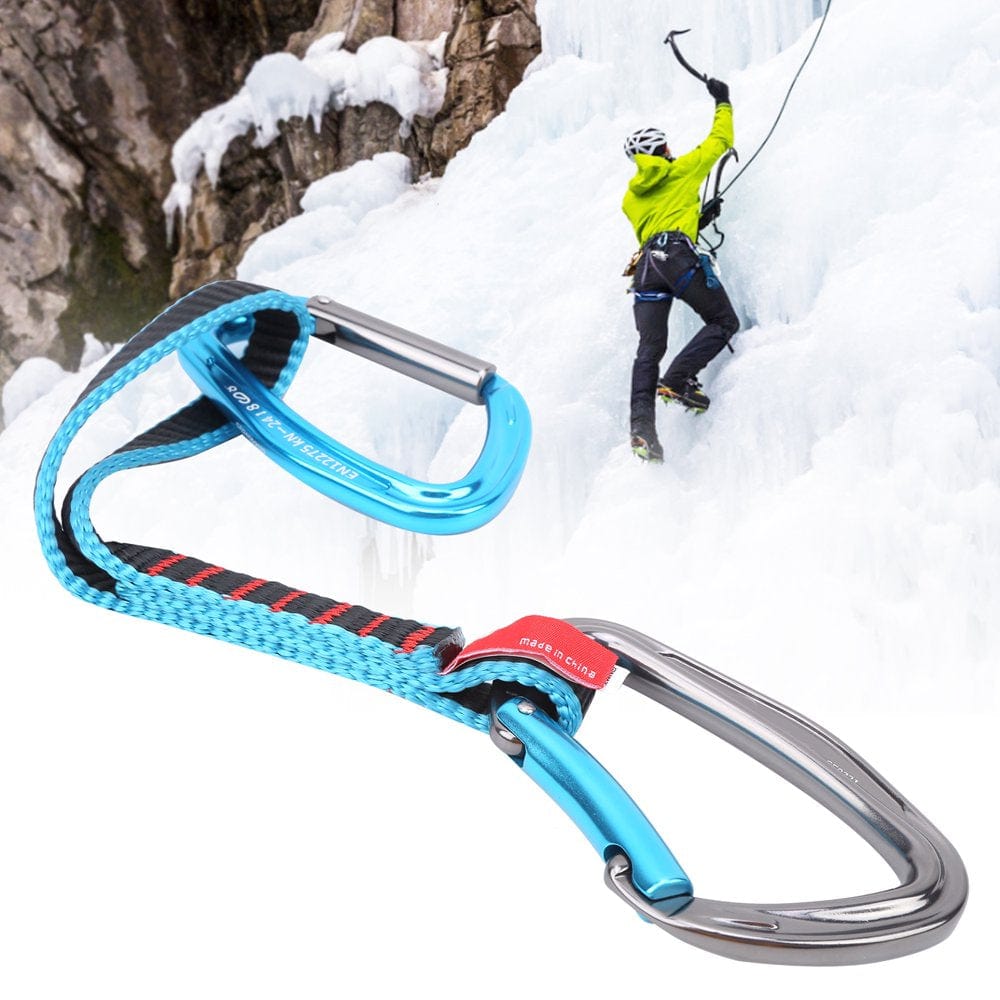 Ccdes Camnal 38CM Extenders Straight Bent Carabiner Rock Climbing Quickdraw Sling,Quickdraw Sling, Extender