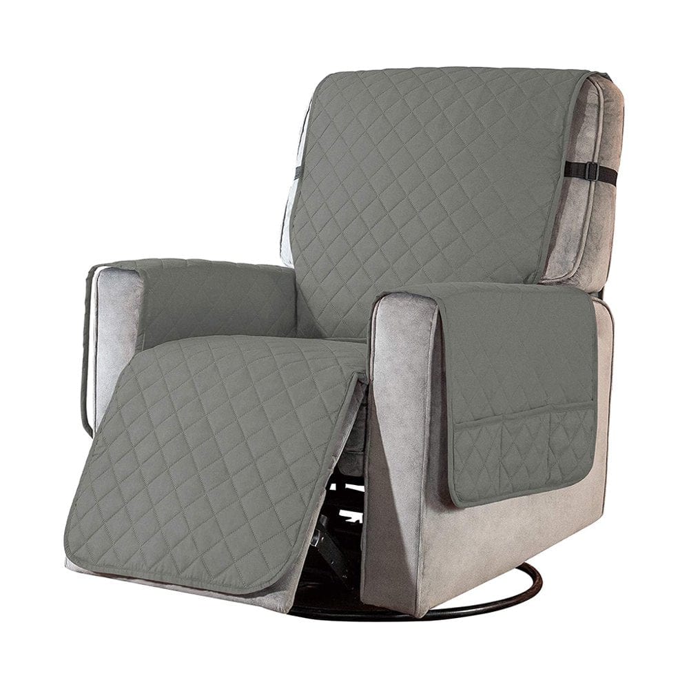 Chair Cover Polyester Recliner Protector Adjustable Washable Sofa Furniture Cover, Black, L