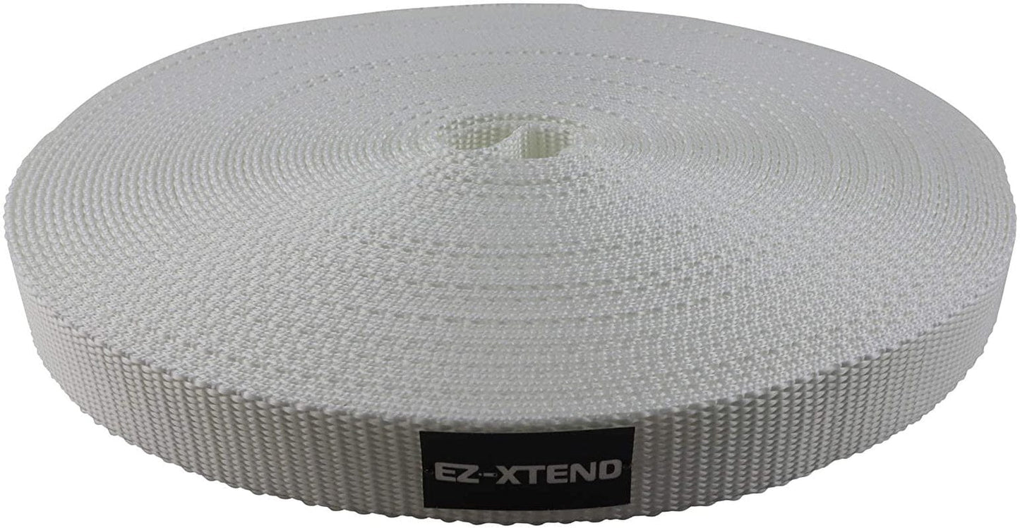 Ez-Xtend Polyester Webbing 1 Inch - Heavy Duty Strapping That Outlasts and Outperforms Nylon Webbing 1 Inch and Polypropylene Webbing 1 Inch - 4500 Lb. Breaking Strength (Black, 1" X 10 Yards)