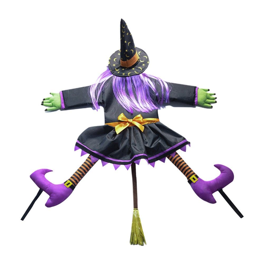 Halloween Witch Ornaments Climbing Tree Witch Doll Halloween Party DIY Scene Props Halloween Tree Door Wall Window Fireplace Table Ornaments
