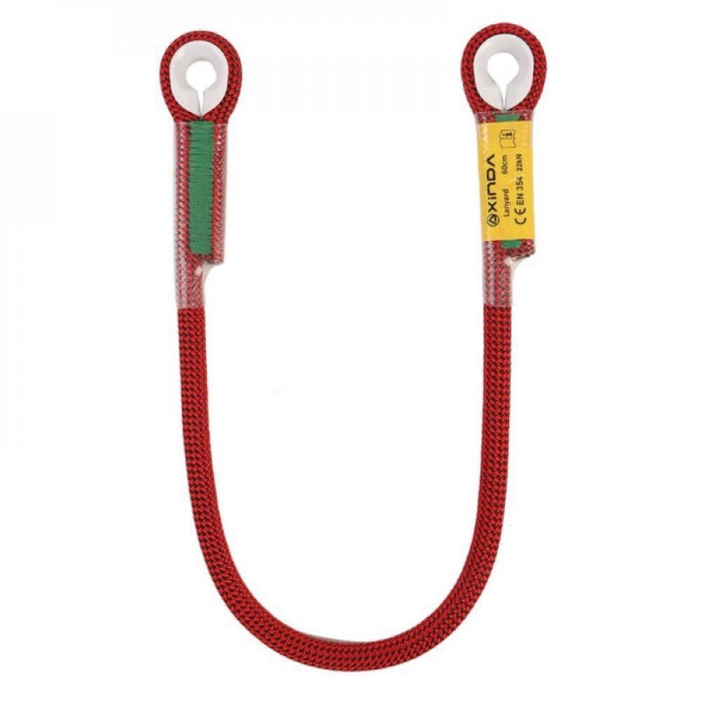 Popvcly1Pc Professional Rock Climbing 10.5Mm Rescue Lanyard Protective Eye-To-Eye Sling Loop Rappelling Rope Mountaineering Accessories Red 200Cm/78.74"