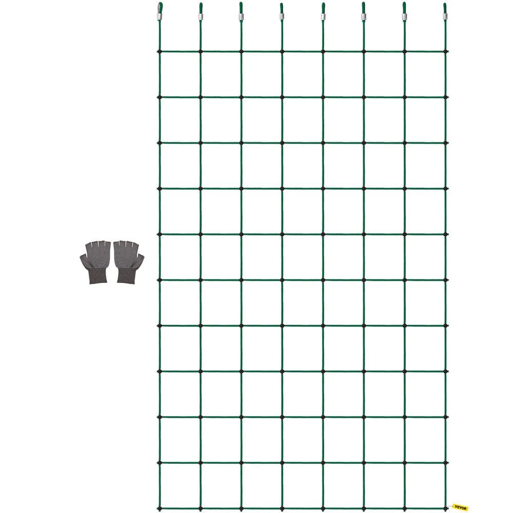 VEVOR Climbing Cargo Net, 30" X 150" Climbing Net, Polyester Playground Climbing Cargo Net, Rope Ladder, Swingset, Large Military Climbing Cargo Net for Kid & Adult, Indoor & Outdoor, Treehouse, Green