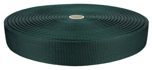 1 1/2 Inch Dark Green Polypro Webbing Closeout, 100 Yards