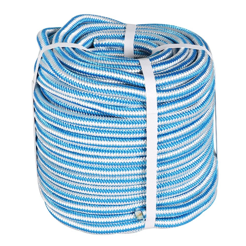 1/2Inch X150Ft Arborist Tree Climbing Rope 16 Strand Braided,Blue,White & Red