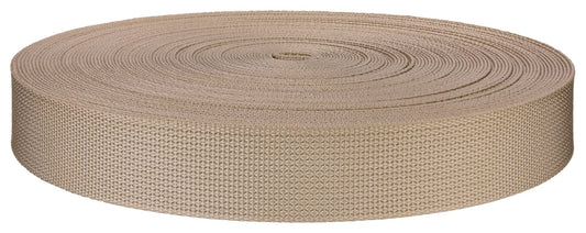 1 Inch Berry Compliant Cream Lite Weight Nylon Webbing Closeout, 100 Yards