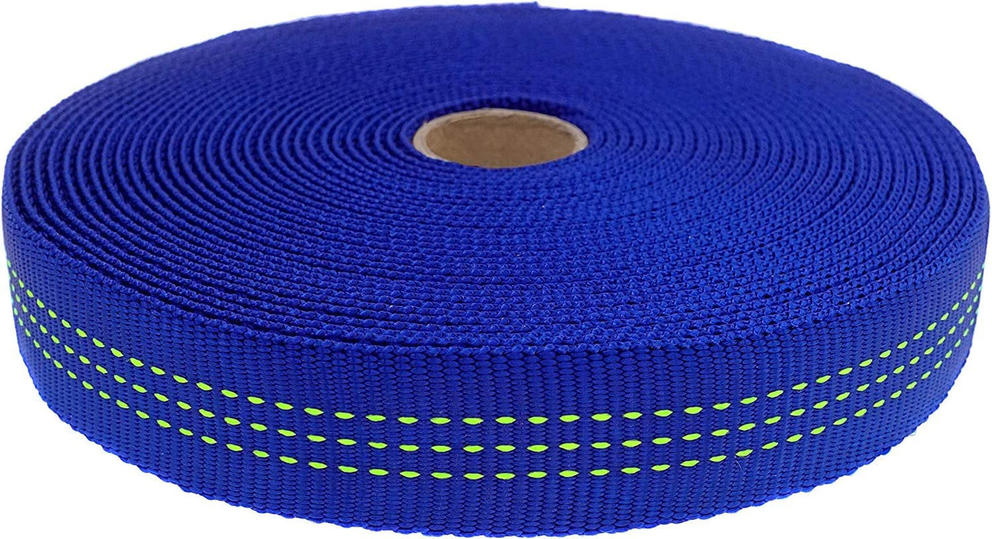 1 Inch Nylon Tubular Webbing Tape UIAA Certified 4000Lb Heavy Duty for Climbing Rescue Rope Works Survival Outdoor General Purposes 1" X 30Ft / 10 Yards,Lemon Yellow