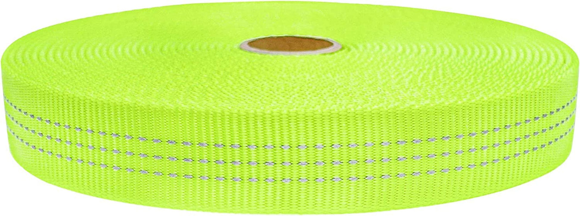 1 Inch Nylon Tubular Webbing Tape UIAA Certified 4000Lb Heavy Duty for Climbing Rescue Rope Works Survival Outdoor General Purposes 1" X 30Ft / 10 Yards,Lemon Yellow