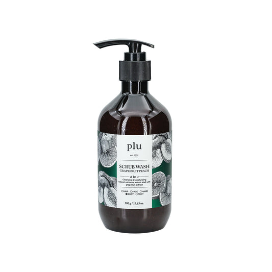 Plu Body Scrub Wash Grapefruit Peach 500g