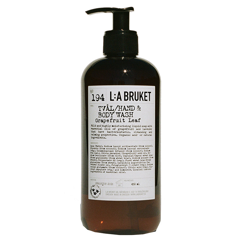 No. 194 Grapefruit Leaf Hand & Body Wash Soap by L:A Bruket Body Wash L:A Bruket 450 ml