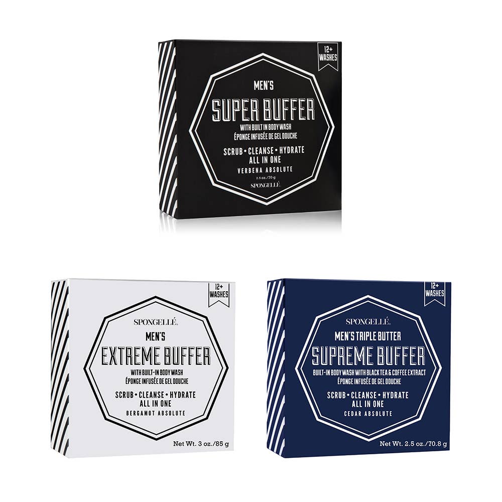 Men's Spongelle: Super Buffer, Supreme Buffer, Extreme Buffer