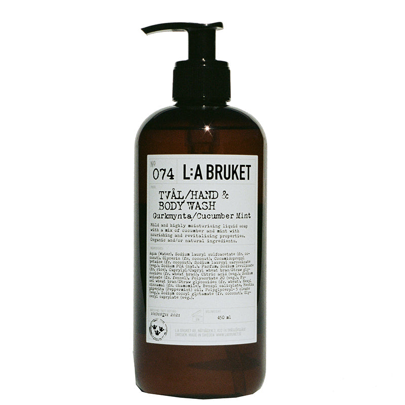 No. 074 Cucumber and Mint Hand & Body Wash Liquid Soap by L:A Bruket Body Wash L:A Bruket 240 ml
