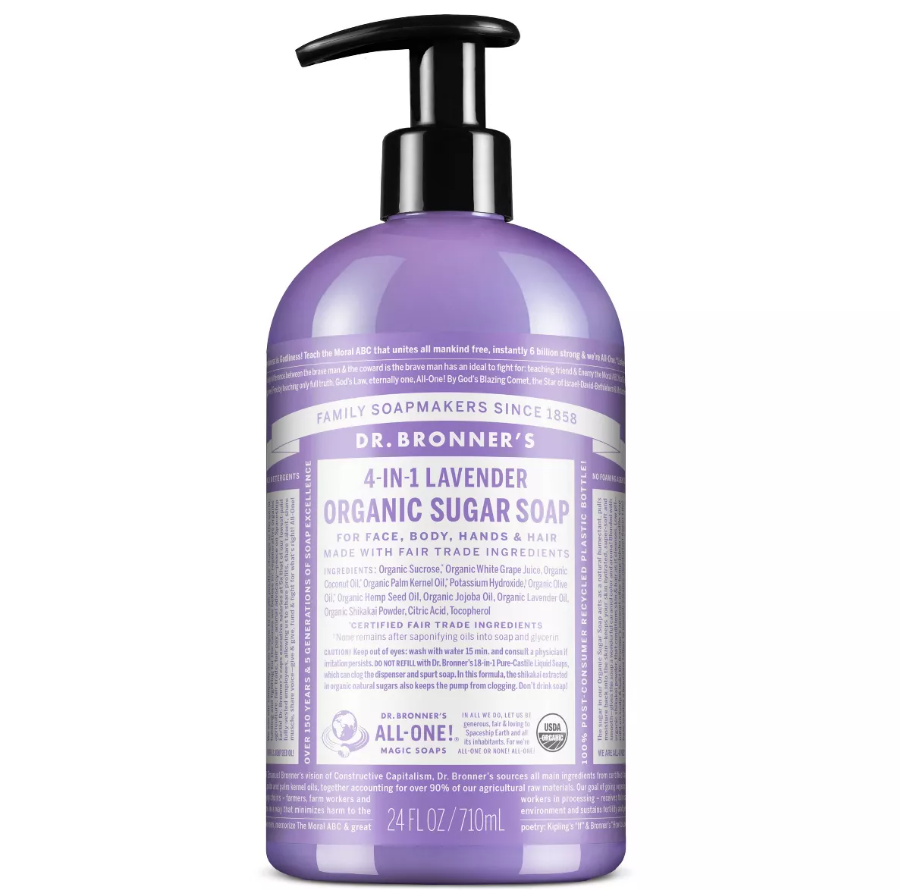 Dr. Bronner's Organic Sugar Soap, Lavender