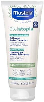 Mustela Stelatopia Eczema-Prone Skin Cleansing Gel - Baby Face & Body Wash with Natural Avocado & Sunflower Oil - Fragrance-Free & Tear Free - Various Sizes