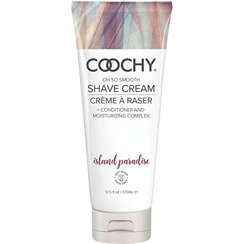 Coochy Intimate Shaving Cream | Shave Conditioner & Moisturizer for Face & Body | Ideal for Sensitive Skin Care, Anti-Bump | Island Paradise, 12.5 oz