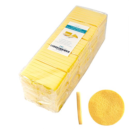 Facial Sponges - 240 Count - APPEARUS PVA Compressed Face Sponge for Face Wash Cleansing, Exfoliating, Mask, Makeup Removal
