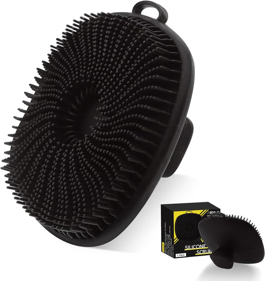 Silicone Body Scrubber For Men, New Upgrade Richer Foam And Effective Cleaning, Premium Silicone Scrubber With Ergonomic No-Slip Handle, Long-Lasting & Easy To Clean, Body Exfoliator Scrubber for Men