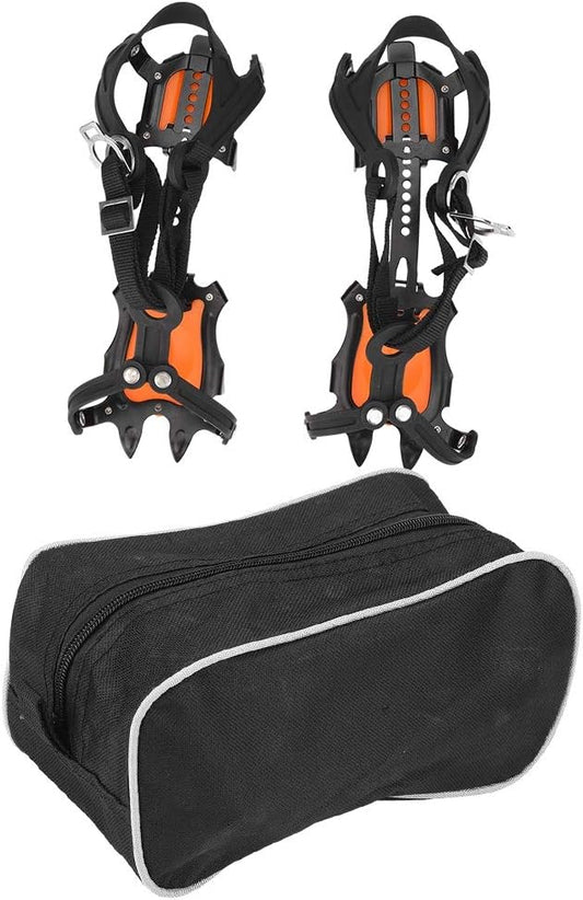 VGEBY Portable Outdoor Sports 10 Toothed Snow Crampons Slip Resistant Ice Gripper Ice Crampons Extreme Sports