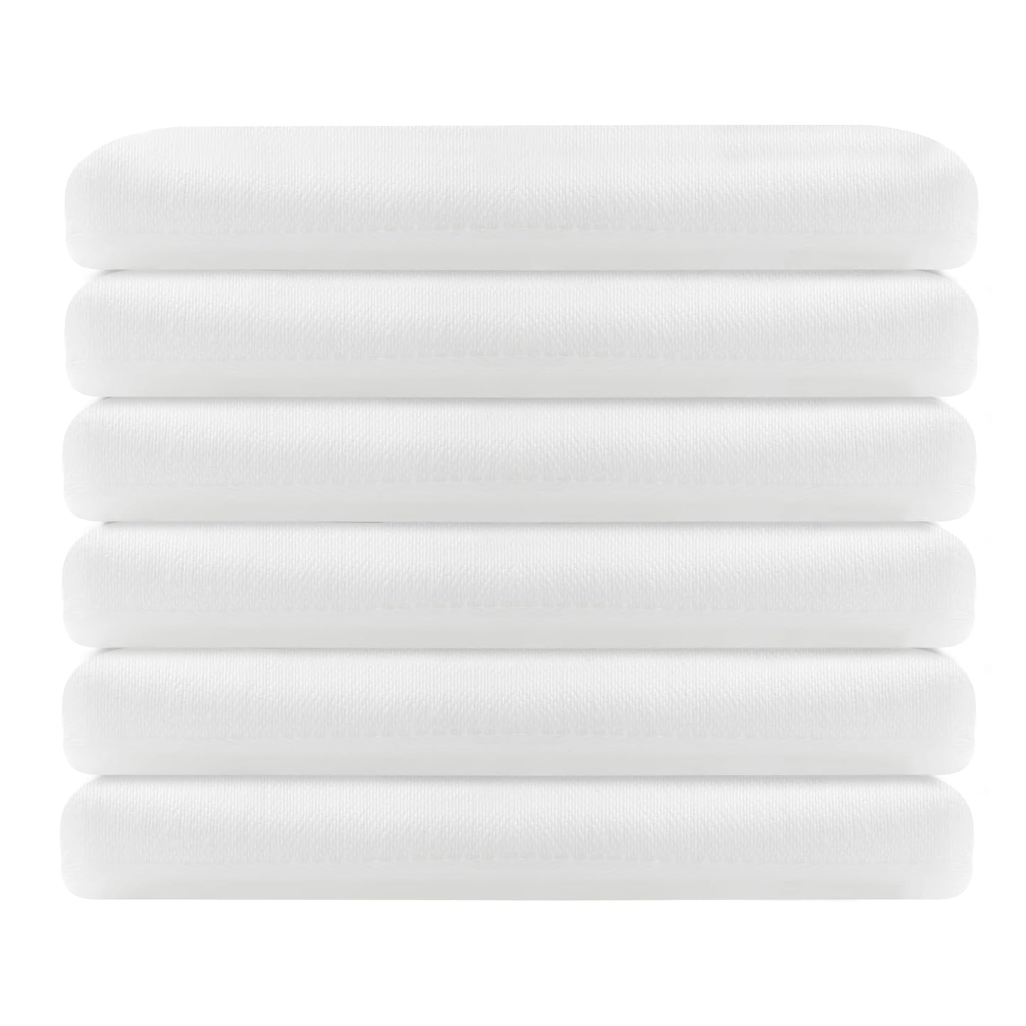 Linteum Textile Supply White Bed Sheets – Soft and Comfortable Spa & Massage Flat Sheets 250 Thread Count Top Sheets for Hotels, Home, Hospitals, Spas & Rental Properties (6 Pack, 66x115 Inches)