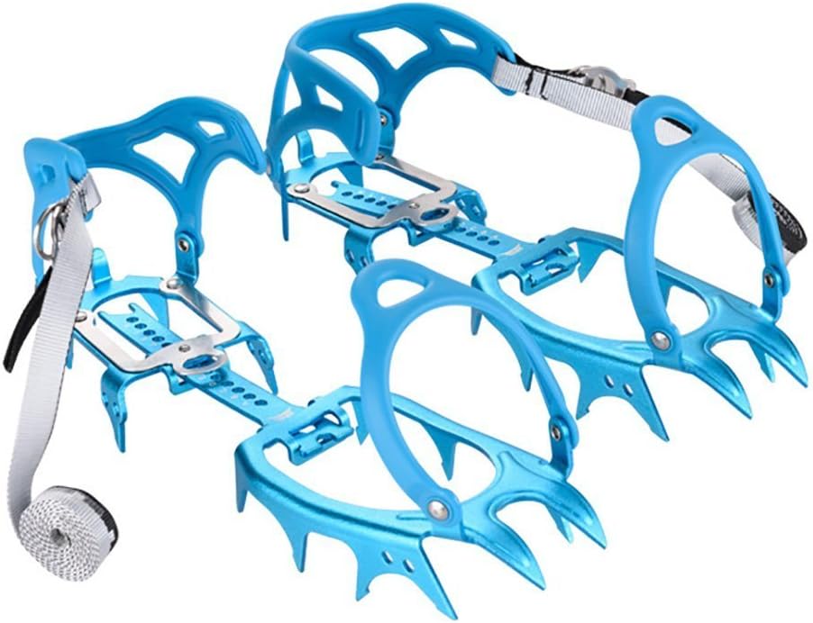 BRS Professional Outdoor Climbing Non - Slip Adjustable Aluminum Crampons (Blue)