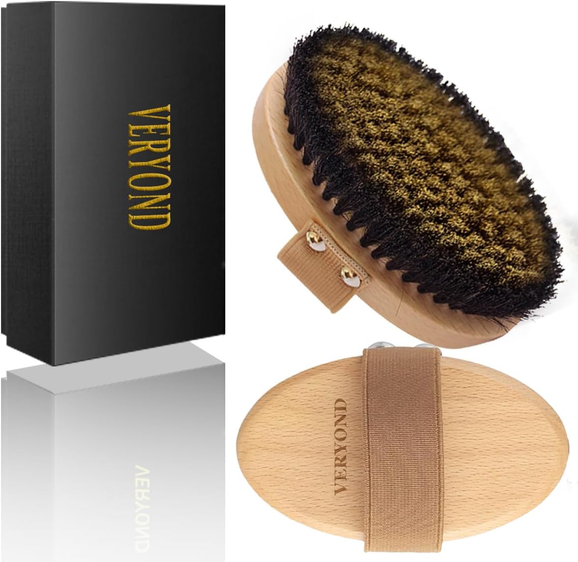 Copper Body Brush Dry Skin Brush with Ion Charged Bristles Dry Brushing, Exfoliating Body Brush,Reduce Stress