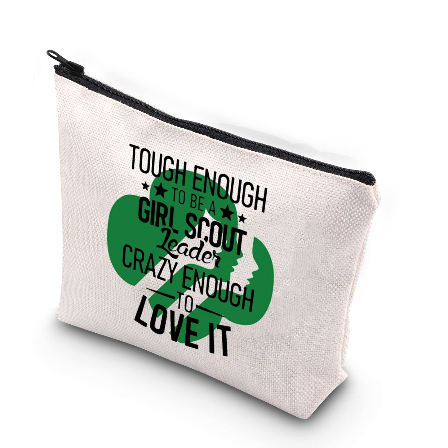 Girl Scout Leader Gift Tough Enough To Be A Girl Scout Leader Crazy Enough To Love It Zipper Pouch Makeup Bag (Tough Scout Leader)