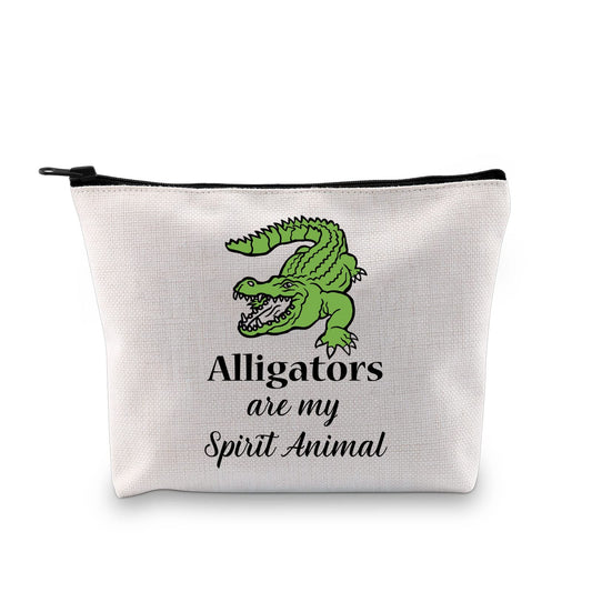GJTIM Alligator Gift Alligator Themed gift Alligator Lovers Bag Alligators Are My Spirit Animal Travel Makeup Pouch (Spirit Alligators Bag)