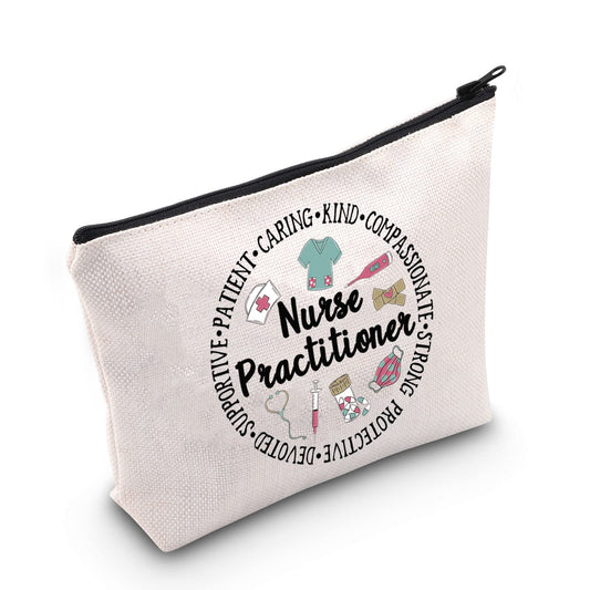 POFULL New Nurse Practitioner Gifts NP Graduation Gift Nurse Practitioner Cosmetic Bag NP Thank You Gift (Nurse Practitioner bag)