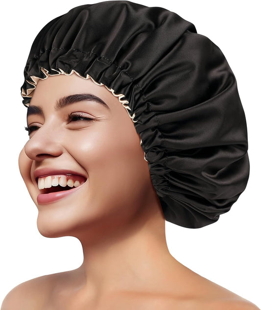 Zenssia Silky Satin Bonnet for Sleeping, Hair Bonnet for Women and Men, Adjustable Sleep Bonnet for Curly Hair