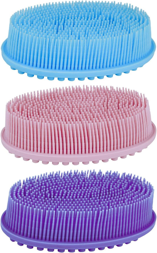 Silicone Body Scrubber, Silicone Loofah, 3 Pack, Body Wash Scrubber, Body Scrubbers for Use in Shower, Silicone Loofah Body Scrubber, Exfoliating Body Scrubber, Bathroom Accessories, Gifts for Women