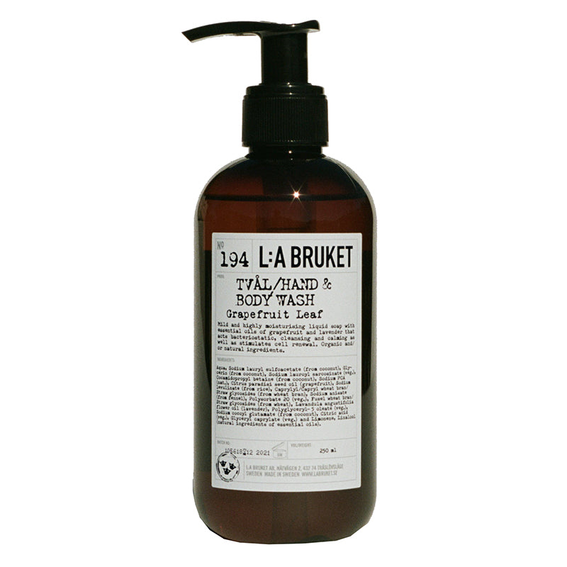 No. 194 Grapefruit Leaf Hand & Body Wash Soap by L:A Bruket Body Wash L:A Bruket 240 ml