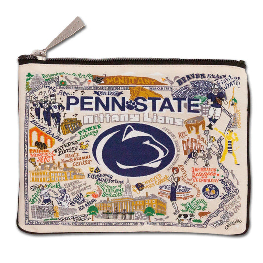 Catstudio Collegiate Zipper Pouch, Penn State University Travel Toiletry Bag, Ideal Gift for College Students or Alumni, Makeup Bag, Dog Treat Pouch, or Travel Purse Pouch