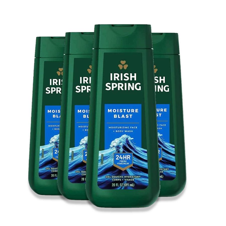 Irish Spring Moisture Blast Body Wash for Men, 20 Oz  - 4 pack