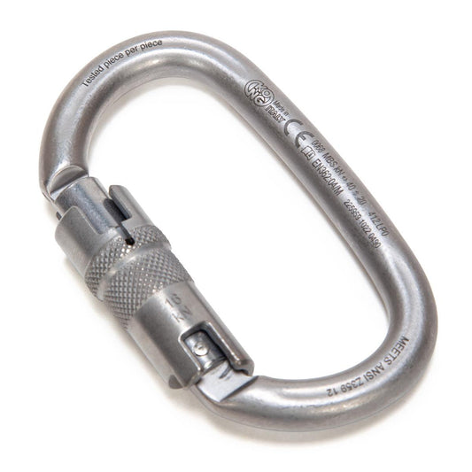 Kong Oval Steel Carabiner - Matte Silver