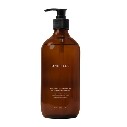 One Seed Probiome Hand & Body Wash 500ml - Wild Orange & Green Tea