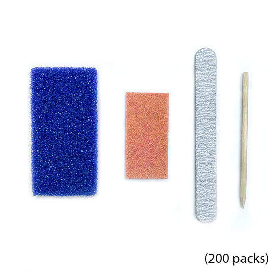 Red Nail Design - Pedicure Kit 4pc (Pumice, Buffer, File, and Pusher) - 200 kits