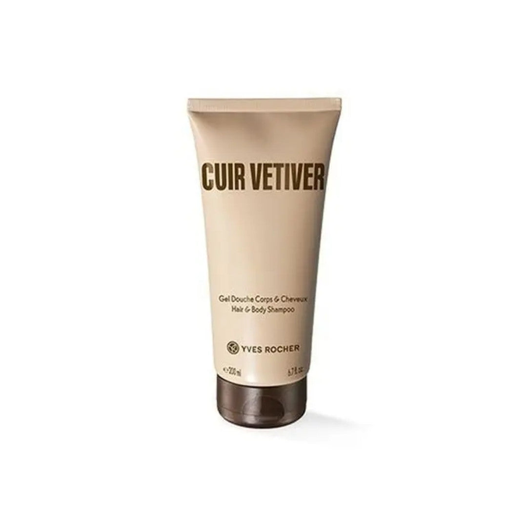 Yves Rocher Cuir Vetiver Hair & Body Shampoo 200ml