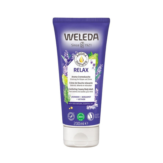 WELEDA Aroma Shower & Body Wash - Relax Lavender, Bergamot & Vetiver 200ml