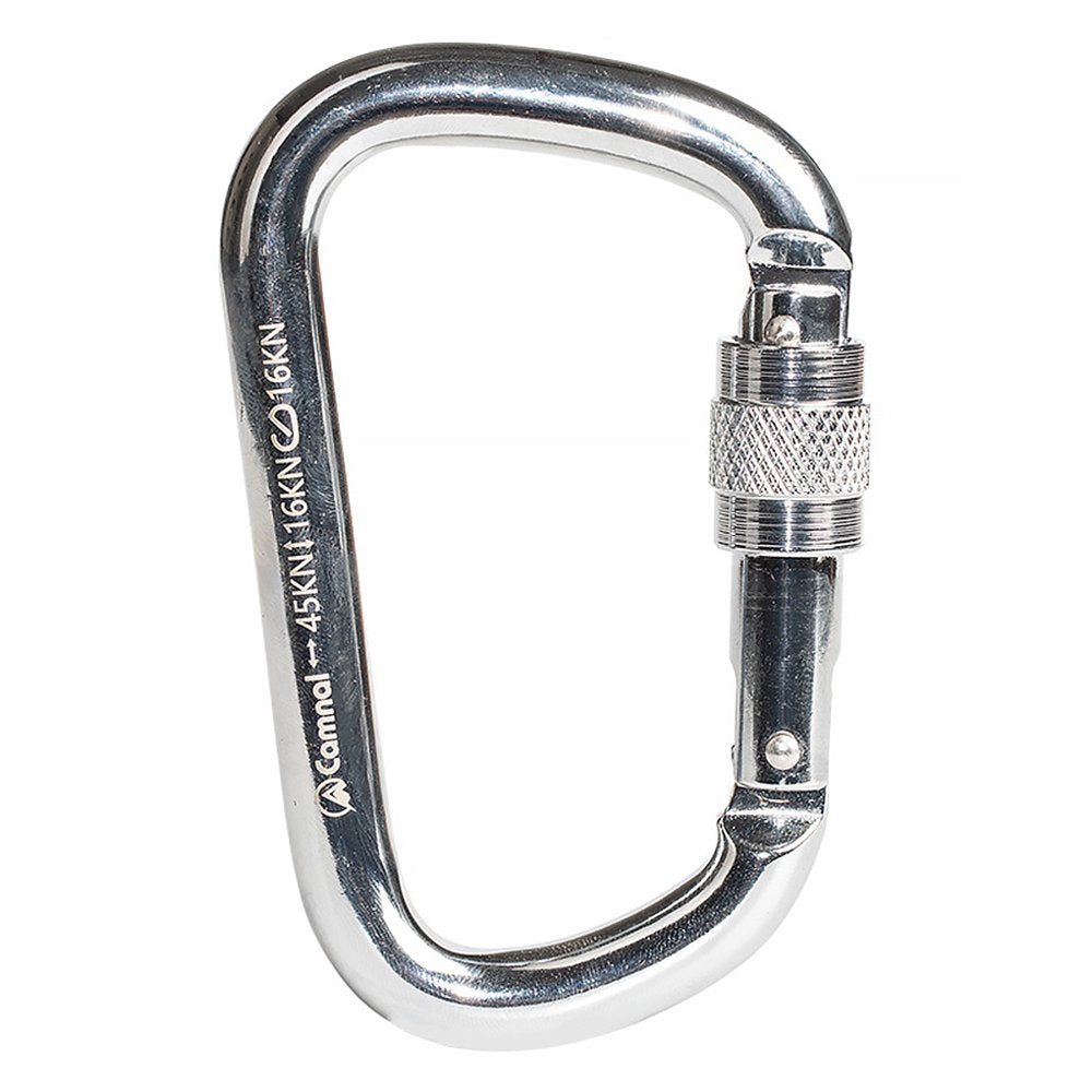 Peryerana Climbing Carabiner Sturdy Sporting Goods Outdoor Sports Supplies Precise Camping Accessories Practical Carabiner for Backpacking Silver